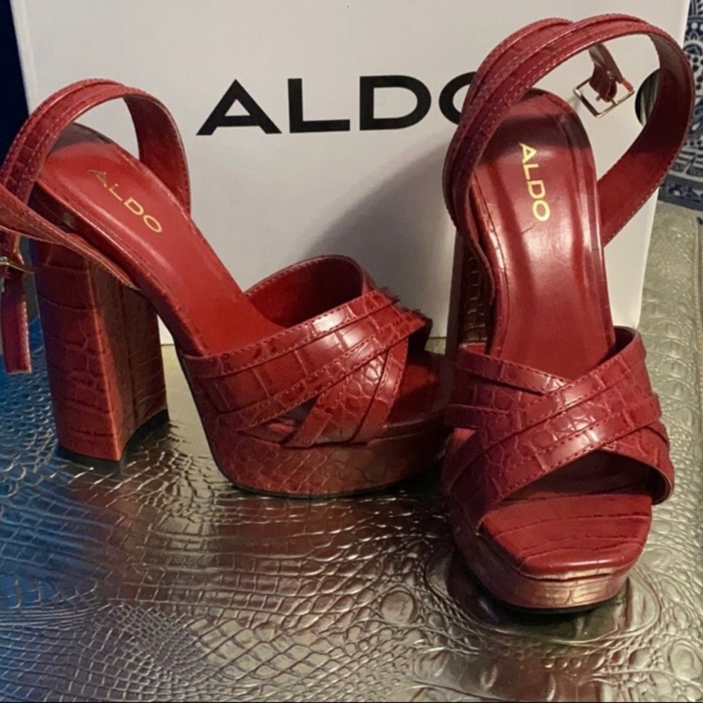 Red also shoes